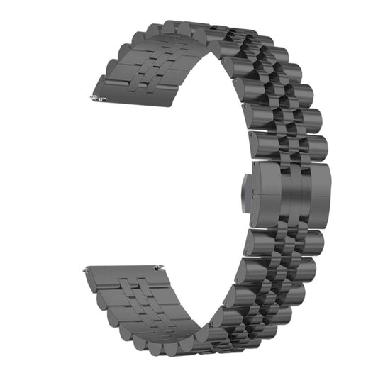 For Samsung Galaxy Watch5 40mm / 44mm Five-bead Stainless Steel Watch Band(Black) - Watch Bands by buy2fix | Online Shopping UK | buy2fix