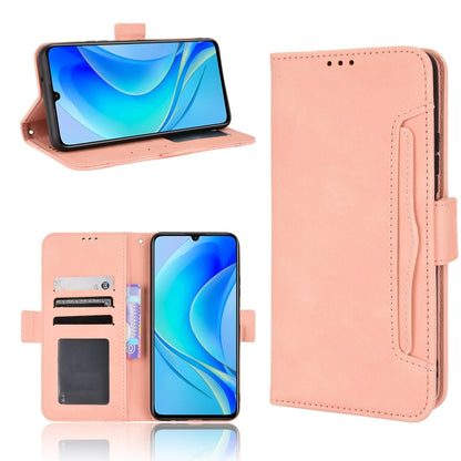 For Huawei nova Y70 / nova Y70 Plus Skin Feel Calf Texture Card Slots Leather Phone Case(Pink) - Huawei Cases by buy2fix | Online Shopping UK | buy2fix