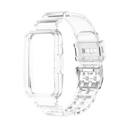 For Huawei Watch Fit 2 Integrated Transparent Silicone Watch Band(Transparent White) by buy2fix