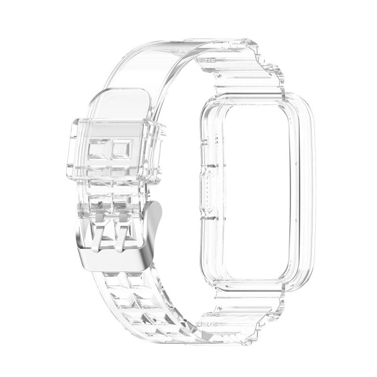 For Huawei Watch Fit 2 Integrated Transparent Silicone Watch Band(Transparent White) by buy2fix