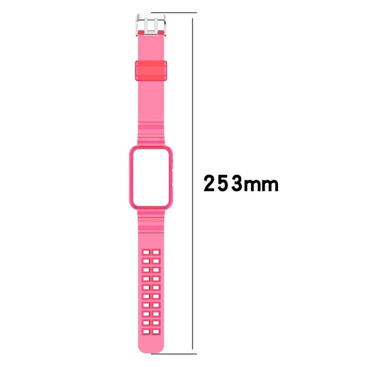 For Huawei Watch Fit 2 Integrated Transparent Silicone Watch Band(Transparent White) by buy2fix