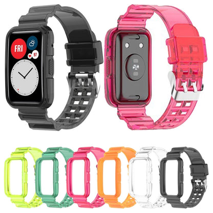 For Huawei Watch Fit 2 Integrated Transparent Silicone Watch Band(Transparent White) by buy2fix