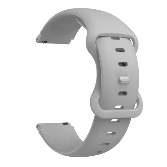 For Xiaomi Haylou Smart Watch LS01 19mm Butterfly Buckle Silicone Watch Band(Grey) - Watch Bands by buy2fix | Online Shopping UK | buy2fix