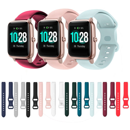 For Xiaomi Haylou Smart Watch LS01 19mm Butterfly Buckle Silicone Watch Band(Grey) - Watch Bands by buy2fix | Online Shopping UK | buy2fix