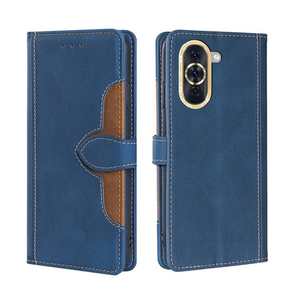 For Huawei nova 10 Skin Feel Magnetic Buckle Leather Phone Case(Blue) - Huawei Cases by buy2fix | Online Shopping UK | buy2fix