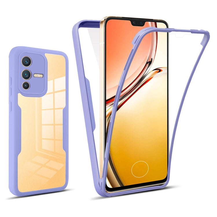 For vivo V23 5G 360 Degrees Full Coverage Phone Case(Purple) - vivo Cases by buy2fix | Online Shopping UK | buy2fix