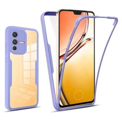 For vivo V23 5G 360 Degrees Full Coverage Phone Case(Purple) - vivo Cases by buy2fix | Online Shopping UK | buy2fix