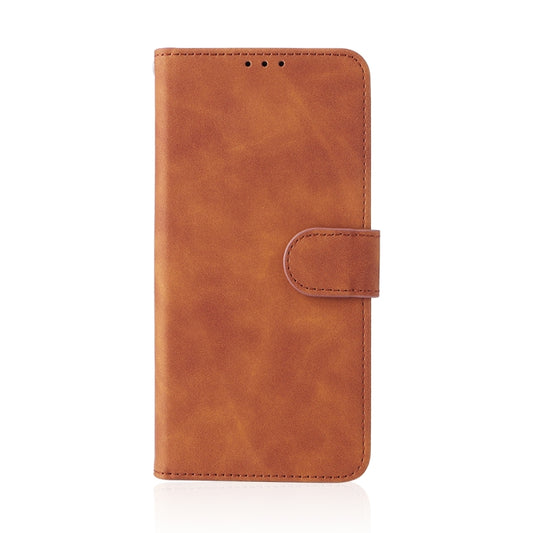 For Realme C30 Skin Feel Magnetic Flip Leather Phone Case(Brown) - Realme Cases by buy2fix | Online Shopping UK | buy2fix