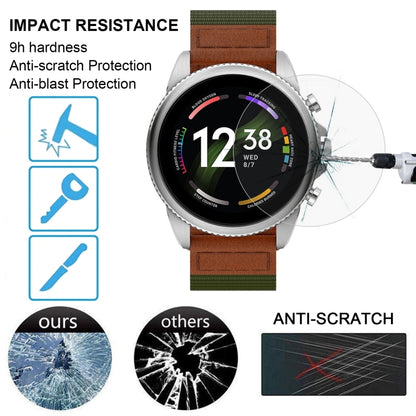 10 PCS 0.26mm 2.5D 9H Tempered Glass Film Watch Screen Protector For Fossil Gen 6 46mm - Screen Protector by buy2fix | Online Shopping UK | buy2fix