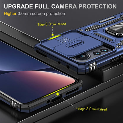 For Xiaomi 12 Pro Armor PC + TPU Camera Shield Phone Case(Navy Blue) by buy2fix