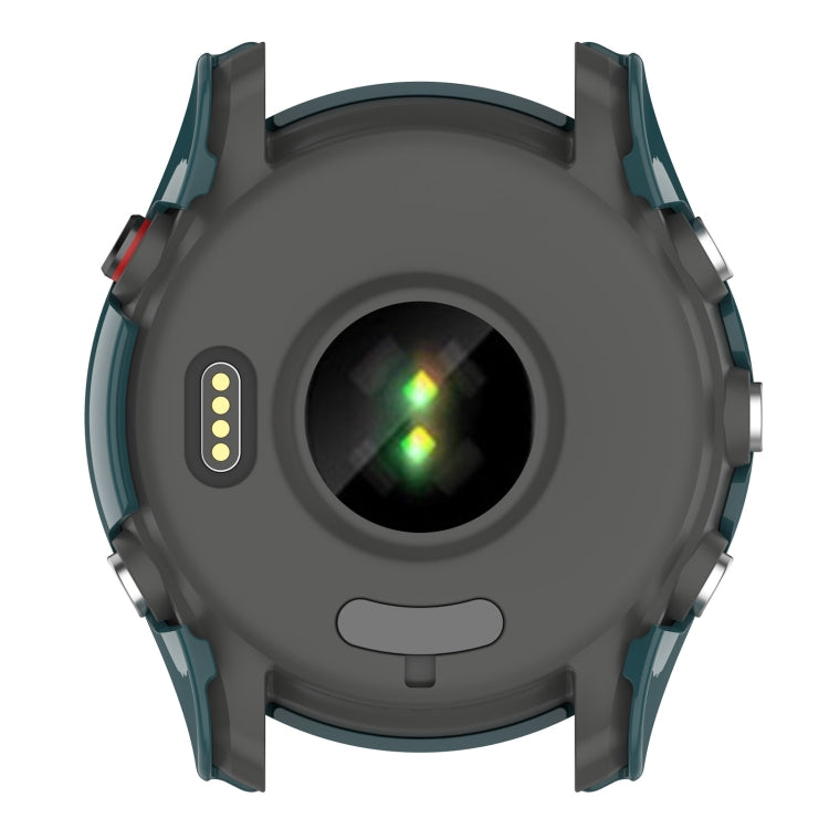 For Garmin Forerunner 255 PC Tempered Film Full Body Watch Case(Pine Needle Green) by buy2fix