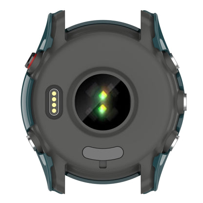 For Garmin Forerunner 255 PC Tempered Film Full Body Watch Case(Pine Needle Green) by buy2fix