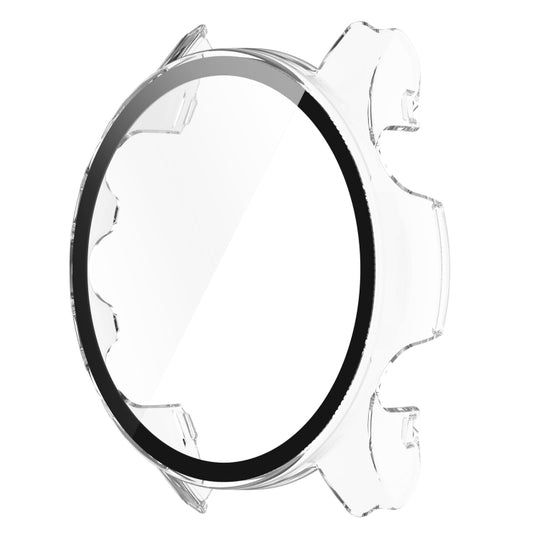 For Garmin Forerunner 255S PC Tempered Film Full Body Watch Case(Transparent White) - Watch Cases by buy2fix | Online Shopping UK | buy2fix