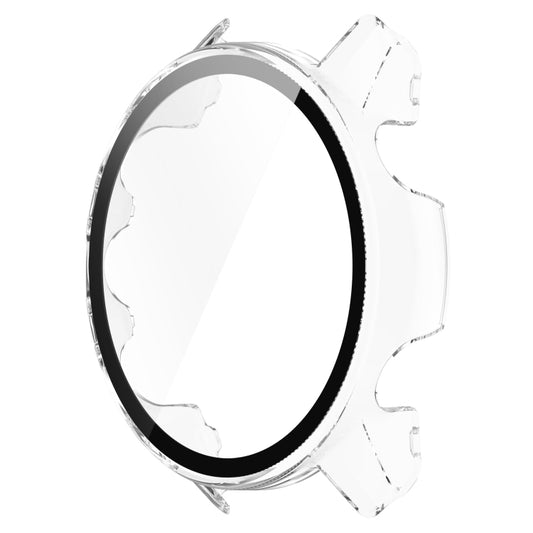 For Garmin Forerunner 955 PC Tempered Film Full Body Watch Case(Transparent White) - Watch Cases by buy2fix | Online Shopping UK | buy2fix