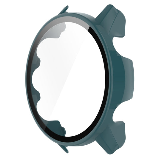 For Garmin Forerunner 955 PC Tempered Film Full Body Watch Case(Pine Needle Green) - Watch Cases by buy2fix | Online Shopping UK | buy2fix
