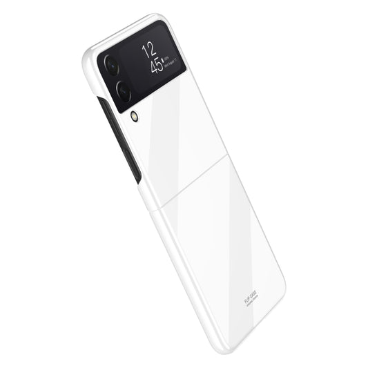For Samsung Galaxy Z Flip4 Bright Piano Paint Protective Phone Case(White) - Galaxy Z Flip4 5G Cases by buy2fix | Online Shopping UK | buy2fix