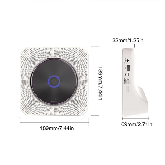 Kecag KC-806 2A Retro Bluetooth Music Disc Album CD Player, Specification:Rechargeable Version(Blue) by Kecag