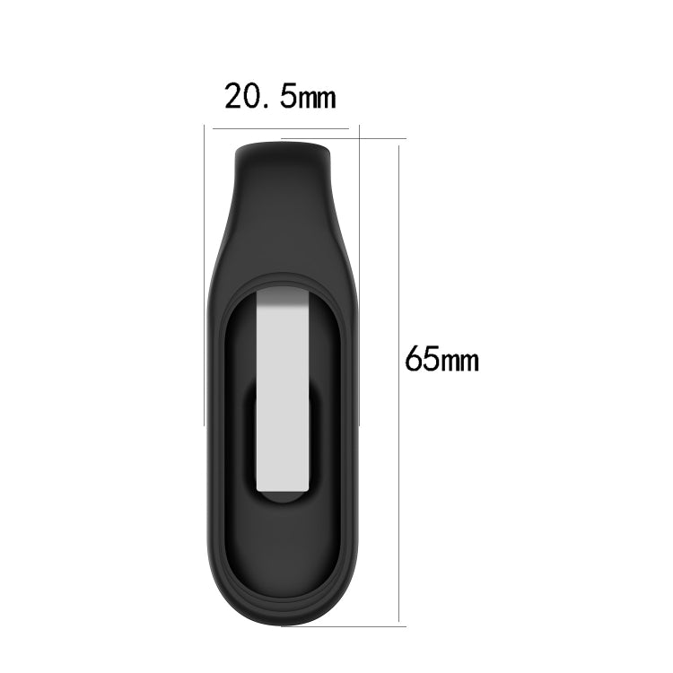 For Xiaomi Mi Band 7 / 6 / 5 / 4 Steel Sheet Clip Silicone Watch Case(Black) - Watch Cases by buy2fix | Online Shopping UK | buy2fix