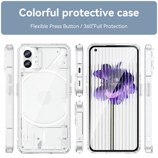 For Nothing Phone 1 Colorful Series Acrylic + TPU Phone Case(Transparent) - Nothing Cases by buy2fix | Online Shopping UK | buy2fix
