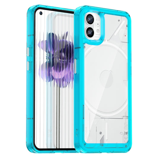 For Nothing Phone 1 Colorful Series Acrylic + TPU Phone Case(Transparent Blue) - Nothing Cases by buy2fix | Online Shopping UK | buy2fix