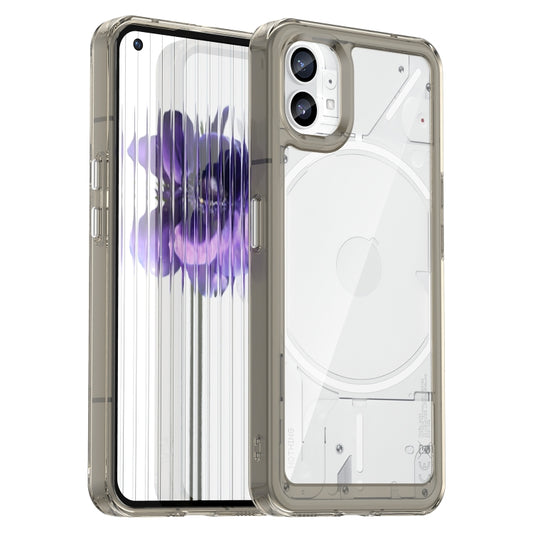 For Nothing Phone 1 Colorful Series Acrylic + TPU Phone Case(Transparent Black) - Nothing Cases by buy2fix | Online Shopping UK | buy2fix
