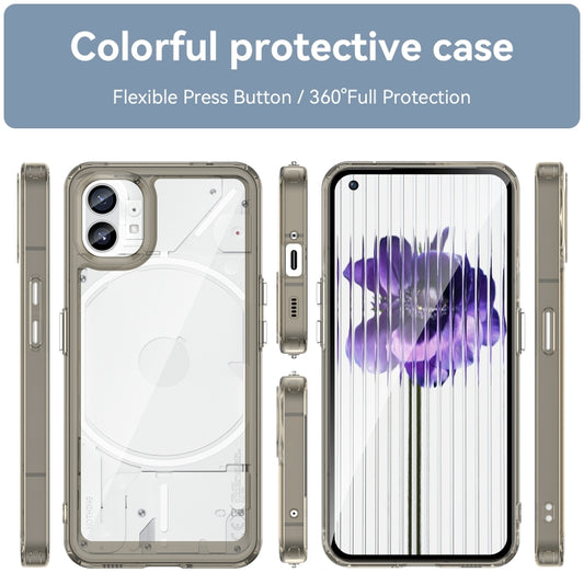 For Nothing Phone 1 Colorful Series Acrylic + TPU Phone Case(Transparent Black) - Nothing Cases by buy2fix | Online Shopping UK | buy2fix