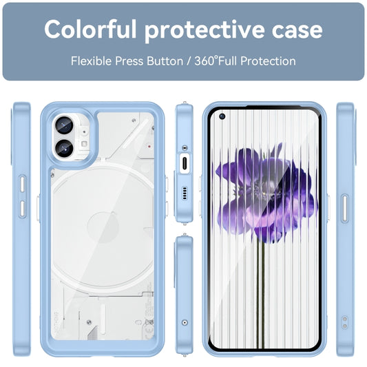 For Nothing Phone 1 Colorful Series Acrylic + TPU Phone Case(Blue) - Nothing Cases by buy2fix | Online Shopping UK | buy2fix