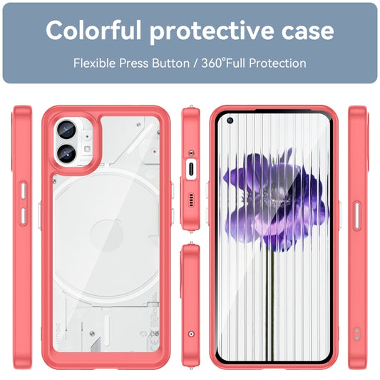 For Nothing Phone 1 Colorful Series Acrylic + TPU Phone Case(Red) - Nothing Cases by buy2fix | Online Shopping UK | buy2fix
