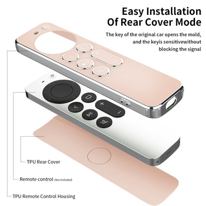 TPU Protective Case For Apple TV 4K 4th Siri Remote Control(Pink) - Apple TV Accessories by buy2fix | Online Shopping UK | buy2fix