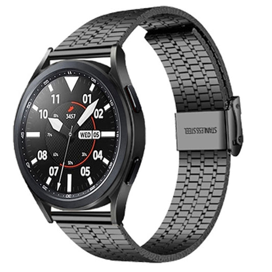 22mm Universal Seven-bead Stainless Steel Watch Band(Black) - 22mm Bands by buy2fix | Online Shopping UK | buy2fix