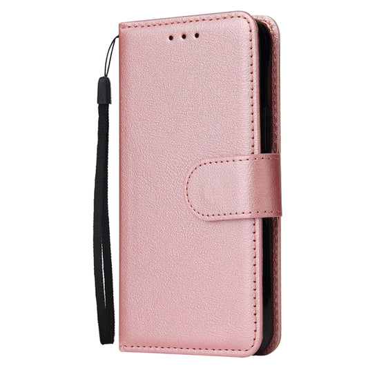 For iPhone 14 Multifunctional Horizontal Flip Leather Case with Three Card Slot (Rose Gold) - iPhone 14 Cases by buy2fix | Online Shopping UK | buy2fix