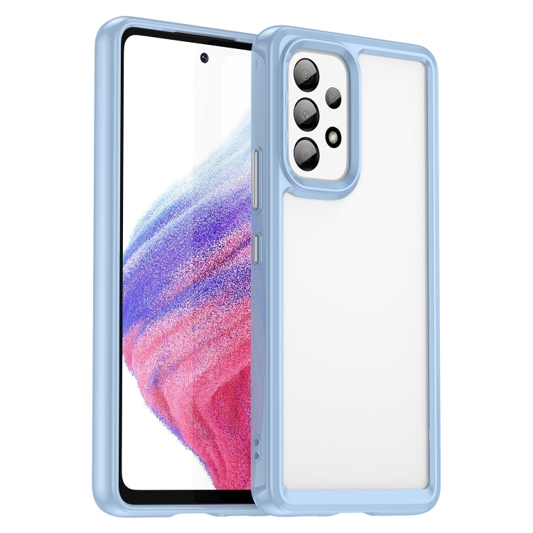 For Samsung Galaxy A53 Colorful Series Acrylic + TPU Phone Case(Blue) - Galaxy Phone Cases by buy2fix | Online Shopping UK | buy2fix