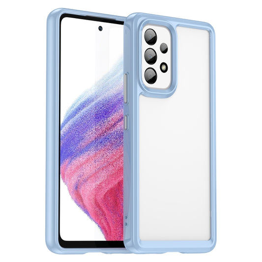 For Samsung Galaxy A53 Colorful Series Acrylic + TPU Phone Case(Blue) - Galaxy Phone Cases by buy2fix | Online Shopping UK | buy2fix