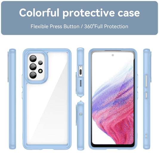 For Samsung Galaxy A53 Colorful Series Acrylic + TPU Phone Case(Blue) by buy2fix