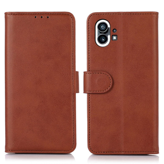 For Nothing Phone 1 Cow Texture Leather Phone Case(Brown) - Nothing Cases by buy2fix | Online Shopping UK | buy2fix