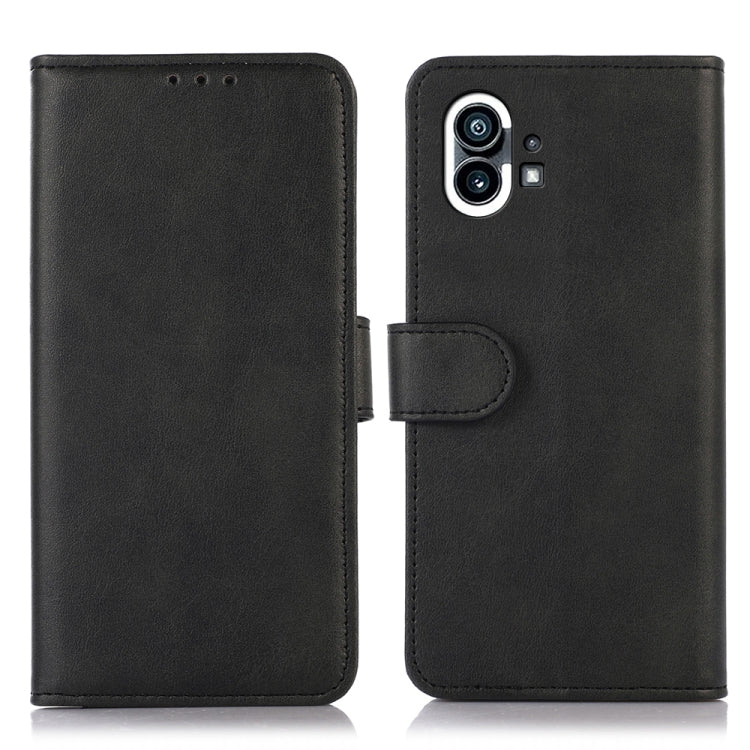 For Nothing Phone 1 Cow Texture Leather Phone Case(Black) - Nothing Cases by buy2fix | Online Shopping UK | buy2fix