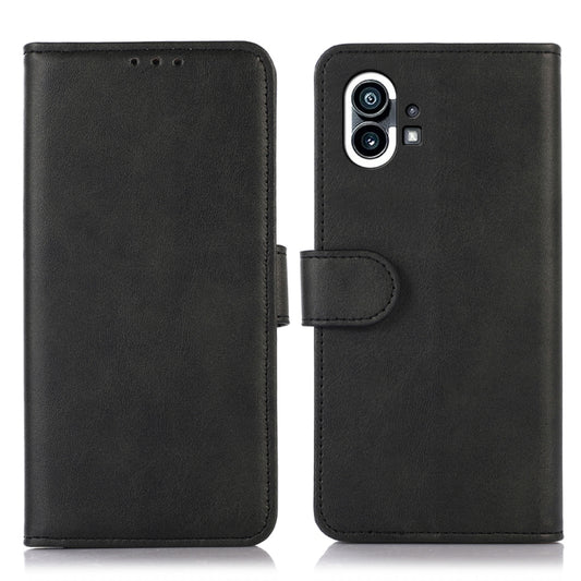 For Nothing Phone 1 Cow Texture Leather Phone Case(Black) - Nothing Cases by buy2fix | Online Shopping UK | buy2fix