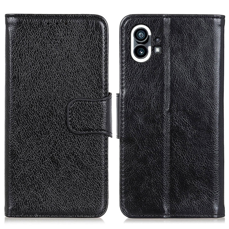 For Nothing Phone 1 Nappa Texture Horizontal Flip Leather Phone Case(Black) - Nothing Cases by buy2fix | Online Shopping UK | buy2fix