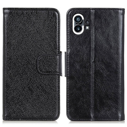 For Nothing Phone 1 Nappa Texture Horizontal Flip Leather Phone Case(Black) - Nothing Cases by buy2fix | Online Shopping UK | buy2fix