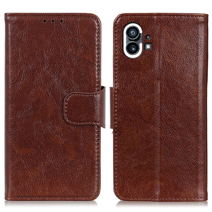 For Nothing Phone 1 Nappa Texture Horizontal Flip Leather Phone Case(Brown) - Nothing Cases by buy2fix | Online Shopping UK | buy2fix