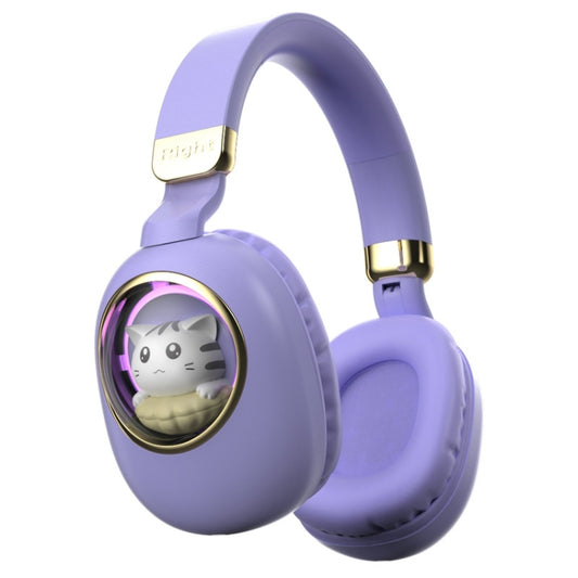 B4 RGB Cartoon Stereo Headset Wireless Bluetooth Headphones (Purple) - Headset & Headphone by buy2fix | Online Shopping UK | buy2fix