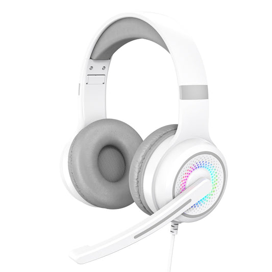 Y20 LED Bass Stereo PC Wired Gaming Headset with Microphone(White) by buy2fix