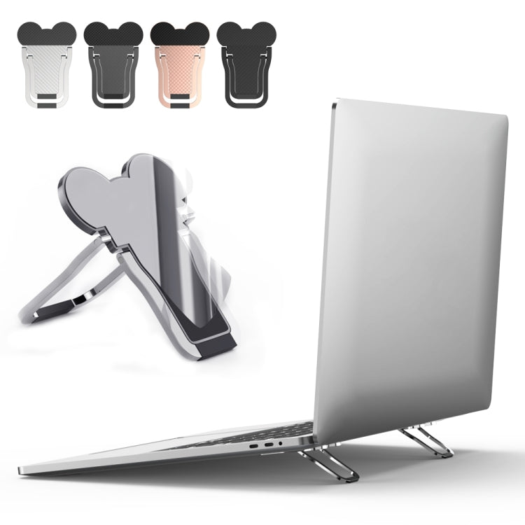 2 PCS Metal Foldable Laptop Stand Bracket(Silver) - Laptop Stand by buy2fix | Online Shopping UK | buy2fix