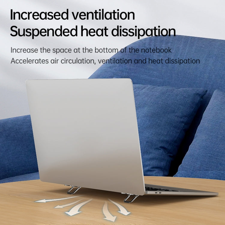 2 PCS Metal Foldable Laptop Stand Bracket(Black) - Laptop Stand by buy2fix | Online Shopping UK | buy2fix