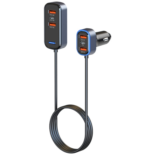 SC05 65.5W 6 in 1 PD / QC3.0 Fast Charge Extended Car Charger - Car Charger by buy2fix | Online Shopping UK | buy2fix