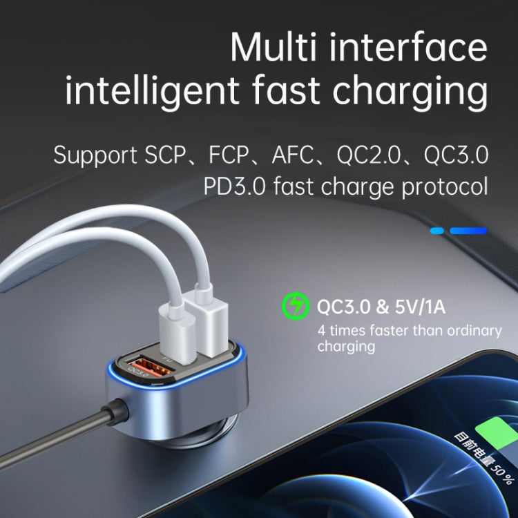 SC05 65.5W 6 in 1 PD / QC3.0 Fast Charge Extended Car Charger - Car Charger by buy2fix | Online Shopping UK | buy2fix