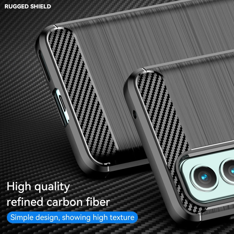 For OnePlus Nord 2 5G Brushed Texture Carbon Fiber TPU Phone Case(Black) - OnePlus Cases by buy2fix | Online Shopping UK | buy2fix