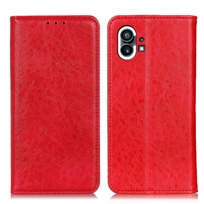 For Nothing Phone 1 Magnetic Crazy Horse Texture Leather Phone Case(Red) - Nothing Cases by buy2fix | Online Shopping UK | buy2fix