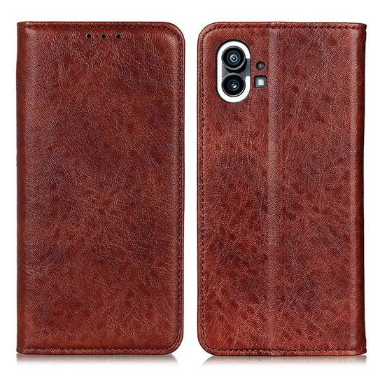 For Nothing Phone 1 Magnetic Crazy Horse Texture Leather Phone Case(Brown) - Nothing Cases by buy2fix | Online Shopping UK | buy2fix
