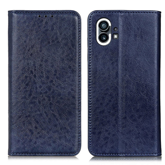 For Nothing Phone 1 Magnetic Crazy Horse Texture Leather Phone Case(Blue) - Nothing Cases by buy2fix | Online Shopping UK | buy2fix